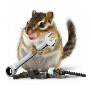 craftsman chipmunk with wrench